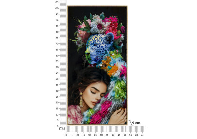 Toile laquée Moira B – Élégance moderne et design (52 x 4 x 102 cm)