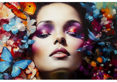 Peinture sur toile laquée Marty H – Art et sophistication murale (62 x 4 x 92 cm)