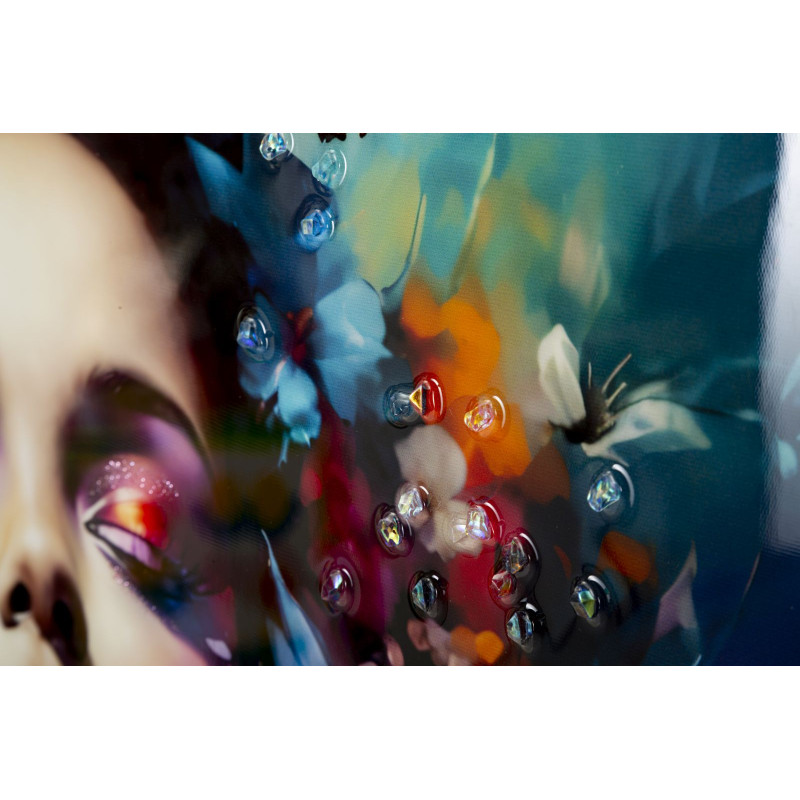 Peinture sur toile laquée Marty H – Art et sophistication murale (62 x 4 x 92 cm)