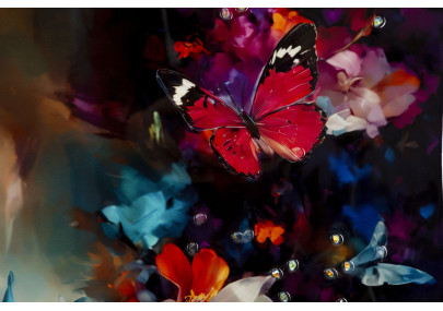 Peinture sur toile laquée Marty H – Art et sophistication murale (62 x 4 x 92 cm)