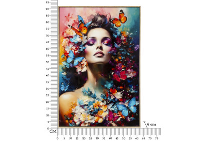 Peinture sur toile laquée Marty H – Art et sophistication murale (62 x 4 x 92 cm)