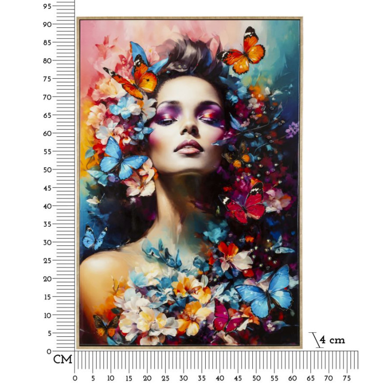 Peinture sur toile laquée Marty H – Art et sophistication murale (62 x 4 x 92 cm)