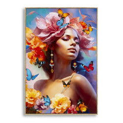 Peinture sur toile laquée Marty B – Créativité et style (62 x 4 x 92 cm)