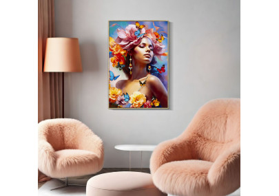 Peinture sur toile laquée Marty B – Créativité et style (62 x 4 x 92 cm)