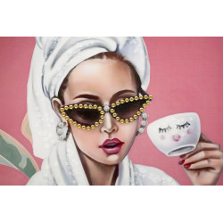 Spa de luxe en toile laquée H – Luxe et raffinement décoratif (82 x 4 x 82 cm)