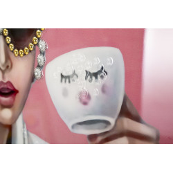 Spa de luxe en toile laquée H – Luxe et raffinement décoratif (82 x 4 x 82 cm)