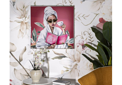 Spa de luxe en toile laquée H – Luxe et raffinement décoratif (82 x 4 x 82 cm)