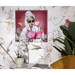 Spa de luxe en toile laquée H – Luxe et raffinement décoratif (82 x 4 x 82 cm)