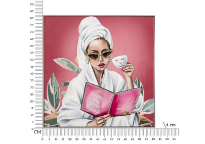 Spa de luxe en toile laquée H – Luxe et raffinement décoratif (82 x 4 x 82 cm)