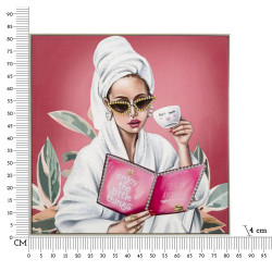 Spa de luxe en toile laquée H – Luxe et raffinement décoratif (82 x 4 x 82 cm)