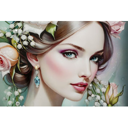 Toile laquée fantaisie A – Explosion créative sur mur (72 x 4 x 102 cm)