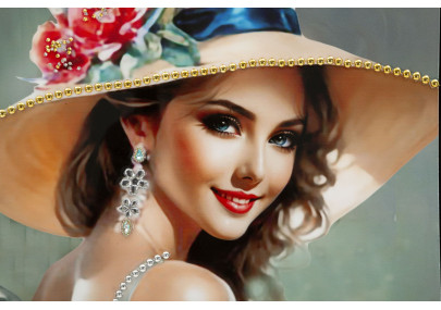 Toile laquée élégante H – Raffinement classique et modernité (52 x 4,5 x 152 cm)