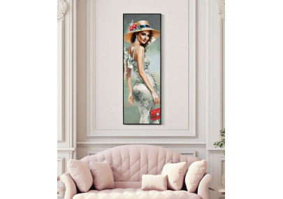 Toile laquée élégante H – Raffinement classique et modernité (52 x 4,5 x 152 cm)