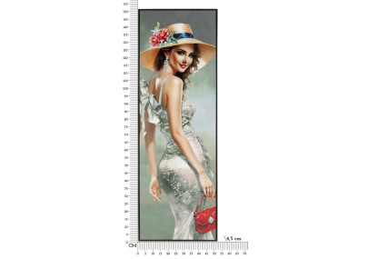 Toile laquée élégante H – Raffinement classique et modernité (52 x 4,5 x 152 cm)