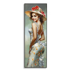 Toile laquée élégante B – Lusso e chic senza tempo (52 x 4,5 x 152 cm)