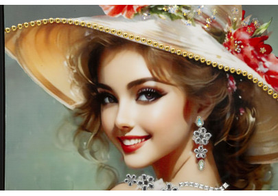 Toile laquée élégante B – Luxe et chic intemporel (52 x 4,5 x 152 cm)