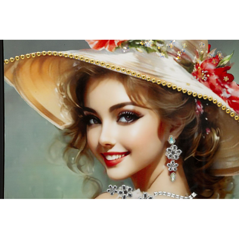 Toile laquée élégante B – Luxe et chic intemporel (52 x 4,5 x 152 cm)