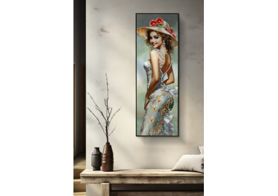 Toile laquée élégante B – Lusso e chic senza tempo (52 x 4,5 x 152 cm)
