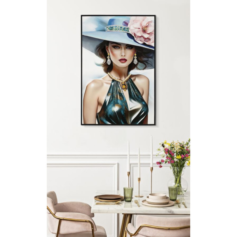 Pintura sobre lienzo lacado PAM A – Diseño y personalidad (62 x 4 x 92 cm)