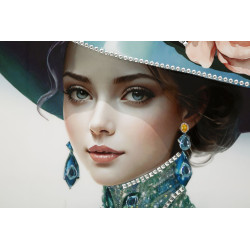 Pintura em tela envernizada PAM B – Elegância e estilo de parede (62 x 4 x 92 cm)