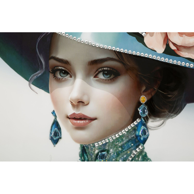 Pintura sobre lienzo lacado PAM B – Elegancia y estilo mural (62 x 4 x 92 cm)