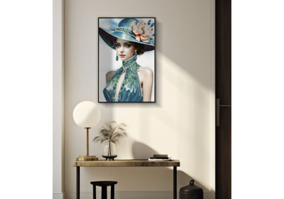 Pintura em tela envernizada PAM B – Elegância e estilo de parede (62 x 4 x 92 cm)