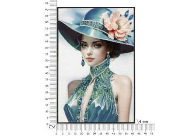 Pintura sobre lienzo lacado PAM B – Elegancia y estilo mural (62 x 4 x 92 cm)