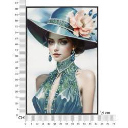 Peinture sur toile laquée PAM B – Élégance et style mural (62 x 4 x 92 cm)