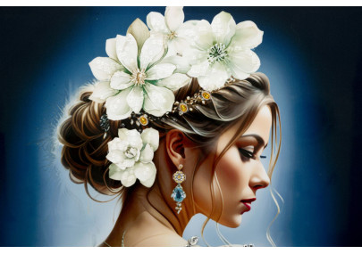 Toile laquée Isabel H – Modernité et sophistication murale (72 x 4 x 102 cm)