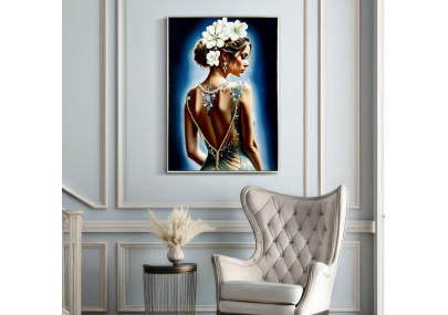 Toile laquée Isabel H – Modernité et sophistication murale (72 x 4 x 102 cm)