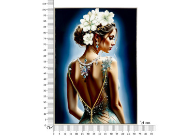 Toile laquée Isabel H – Modernité et sophistication murale (72 x 4 x 102 cm)