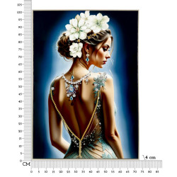 Toile laquée Isabel H – Modernidade e sofisticação mural (72 x 4 x 102 cm)