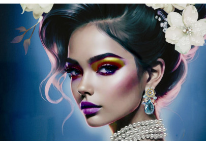 Tableau sur toile laquée Isabel B – Raffinement contemporain (72 x 4 x 102 cm)