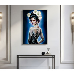 Quadro em tela envernizada Isabel B – Requinte contemporâneo (72 x 4 x 102 cm)