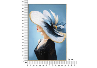 Pintura sobre lienzo lacado B – Elegancia y armonía (62 x 4 x 92 cm)