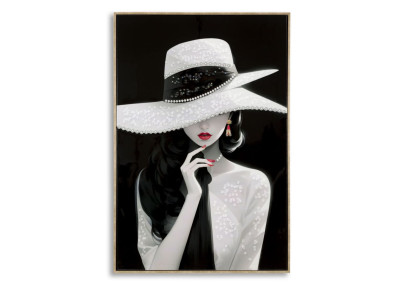 Pittura su tela laccata Marty H – Arte murale accattivante e moderna (62 x 4 x 92 cm)