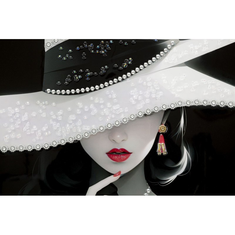 Pintura sobre lienzo lacado Marty H – Cautivador y moderno arte mural (62 x 4 x 92 cm)