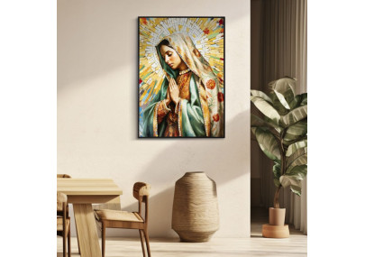 **Italiano:**

Quadro su tela laccata MADENE A – Eleganza contemporanea XXL (72 x 4 x 102 cm)