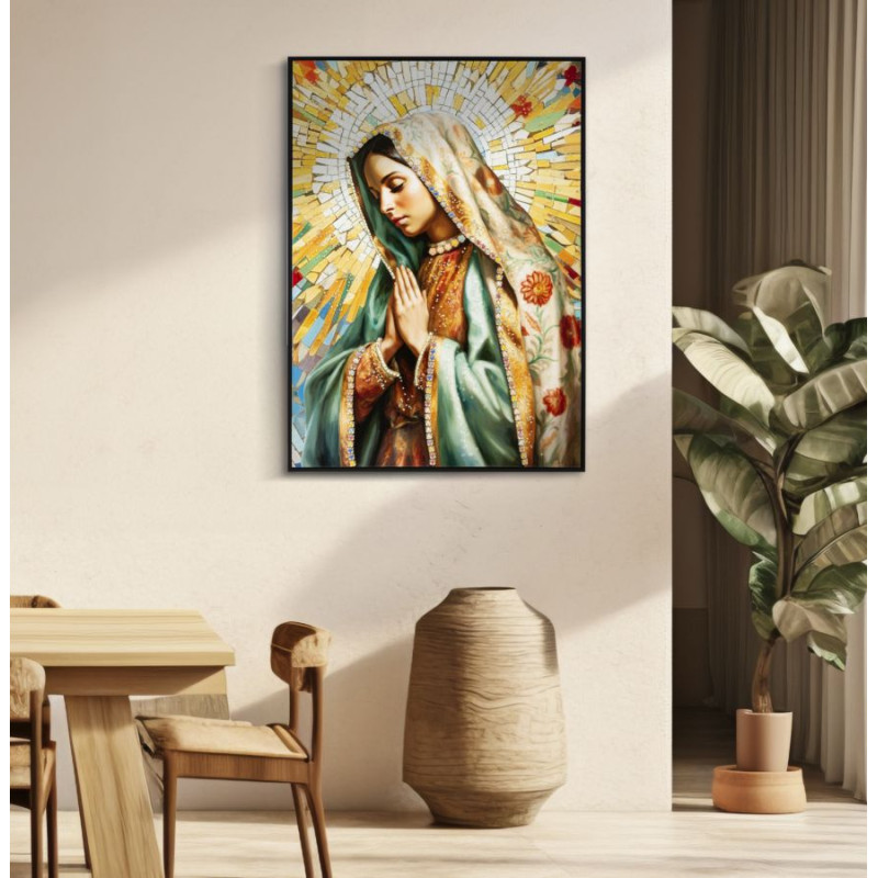 **Italiano:**

Quadro su tela laccata MADENE A – Eleganza contemporanea XXL (72 x 4 x 102 cm)