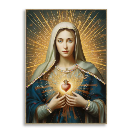 Quadro em tela envernizada MADENE B – Estilo e requinte mural (72 x 4 x 102 cm)