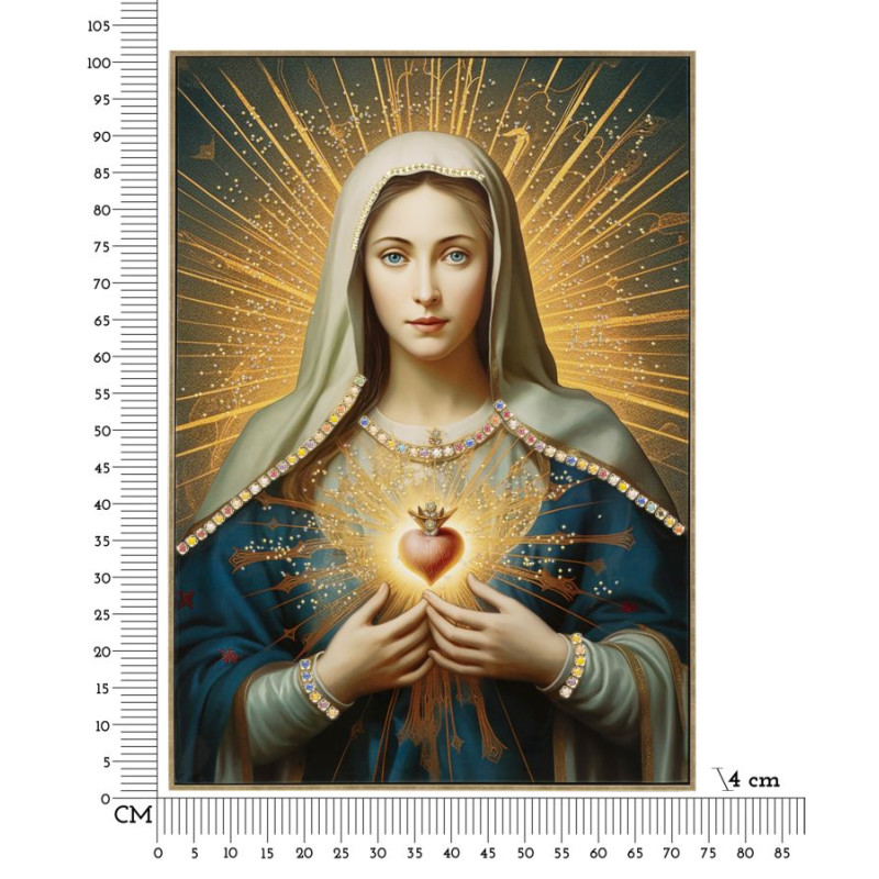 Quadro em tela envernizada MADENE B – Estilo e requinte mural (72 x 4 x 102 cm)