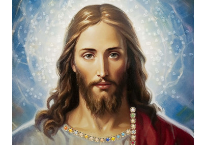 Jesús pintado sobre lienzo lacado con marco – Espiritualidad y diseño (72 x 4 x 102 cm)