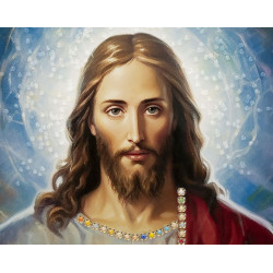 Jesús pintado sobre lienzo lacado con marco – Espiritualidad y diseño (72 x 4 x 102 cm)