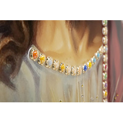 Jésus peint sur toile laquée avec cadre – Spiritualité et design (72 x 4 x 102 cm)