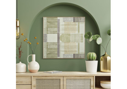 Impreso en lienzo H – Minimalismo y elegancia mural (60 x 3 x 60 cm)