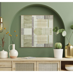 Impreso en lienzo H – Minimalismo y elegancia mural (60 x 3 x 60 cm)