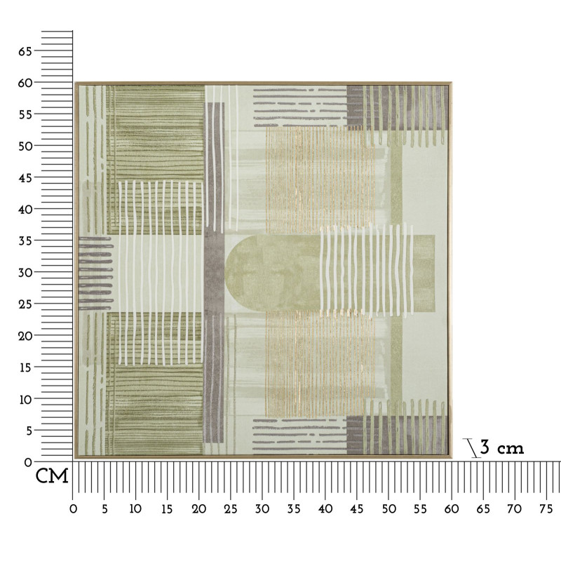 Impreso en lienzo H – Minimalismo y elegancia mural (60 x 3 x 60 cm)