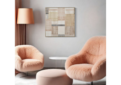 Impresión en lienzo B – Estilo contemporáneo y sutil (60 x 3 x 60 cm)