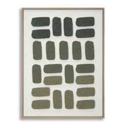 Pintura 3D sobre lienzo enmarcado H – Profundidad e impacto visual (60 x 2,9 x 80 cm)