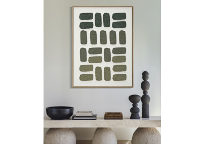 Pintura 3D em tela com moldura H – Profundidade e impacto visual (60 x 2,9 x 80 cm)